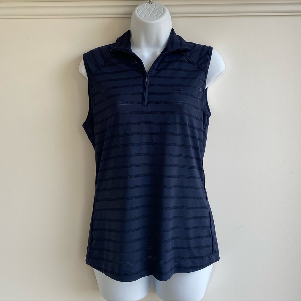 Dockers Golf Blue Sleeveless Polo Tank Top
